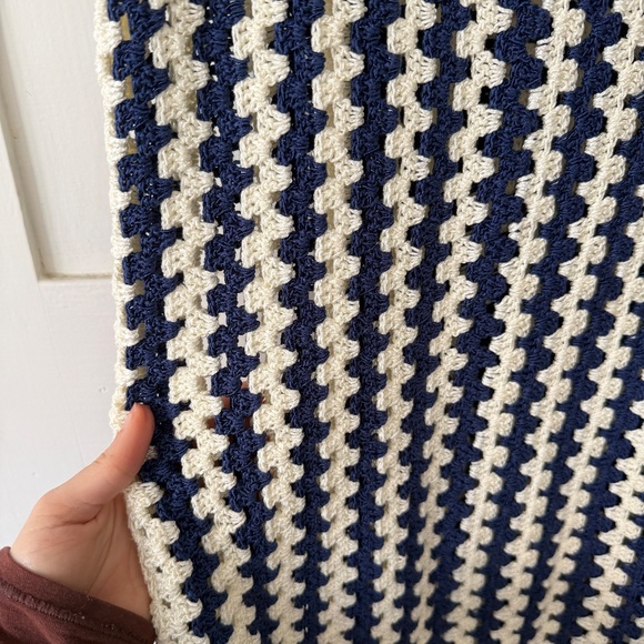 L’Academie Navy & Ivory Crochet Fringe Dress - Picture 3 of 3